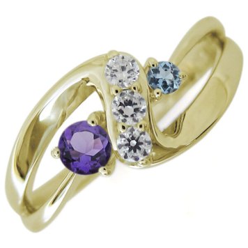 18金 アメジストリング インフィニティ 婚約指輪 無限 Infinity リング