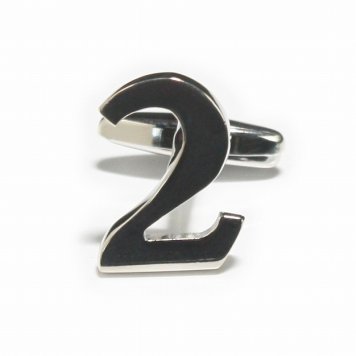 鎌倉カフス工房 数字の2カフスボタン（バラ売り）・カフリンクス メンズ  cf360 結婚式 旦那 プレゼント ギフト 彼氏 父の日 誕生日プレゼント