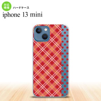 iPhone13mini iPhone13 mini ケース ハードケース タータン ドット 赤  nk-i13m-1531