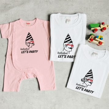 【名入れ】3枚親子セット パーティーTシャツ・ロンパース 誕生日 出産祝い 結婚祝い 名前入り 家族 夫婦 親子 ファミリー ファミリーフォト お揃い ペア ペアルック ペアTシャツ 親子ペア 夫婦ペア マタニティフォト 結婚記念 プレゼント ギフト ペアギフト ホワイトデー バレンタインデー クリスマスプレゼント