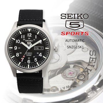 SEIKO 腕時計 セイコー 時計 ウォッチ セイコーファイブスポーツ 自動巻き ビジネス カジュアル メンズ SNZG15K1 海外モデル [並行輸入品]