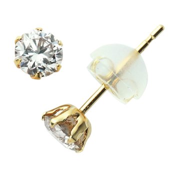 ダイヤモンド ピアス 0.5カラット 0.5ct イエローゴールド 18金 K18 DVTFN50YGL UGL鑑別カード付