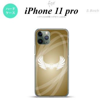 iPhone11Pro iPhone11 Pro スマホケース ハードケース 翼 光 ゴールド風 メンズ レディース nk-i11p-462