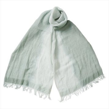 0 〈天然草木染〉 すみれ織ウールコットンショートマフラー　グリーン KSU02741GR  内祝 内祝い お祝 御祝 記念品 出産内祝い プレゼント 快気祝い 粗供養 引出物