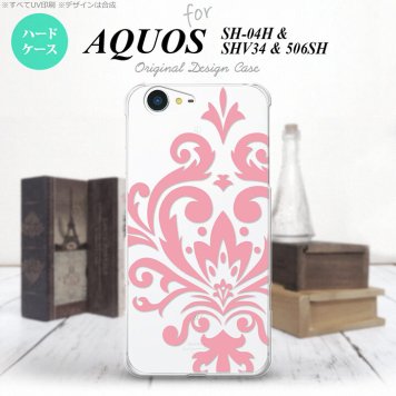 【SH04H】【スマホケース/スマホカバー】【アクオス ゼータ】SH04H スマホケース AQUOS ZETA SH04H カバー アクオス ゼータ ダマスク柄大B ピンク nk-sh04h-1033【メール便送料無料】