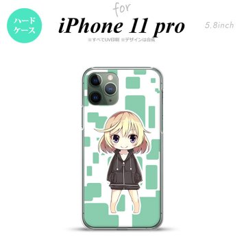 iPhone11Pro iPhone11 Pro スマホケース ハードケース 女の子 C 緑 メンズ レディース nk-i11p-1339