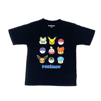 ポケットモンスター キッズ パルデアフェイス Tシャツ(ブラック) 120cm アパレル ポケモン