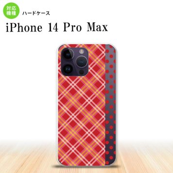 iPhone14 ProMax iPhone14 Pro Max スマホケース 背面ケース ハードケース タータン ドット 赤 2022年 9月発売 nk-i14pm-1531