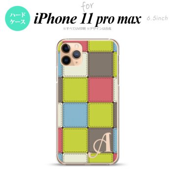 iPhone11ProMax iPhone11pro max スマホケース ハードケース パッチワーク ミックスG 緑 +アルファベット メンズ レディース nk-i11pm-1677i
