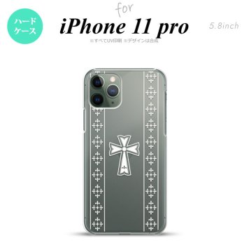 iPhone11Pro iPhone11 Pro スマホケース ハードケース ゴシック クリア 白 メンズ レディース nk-i11p-1008