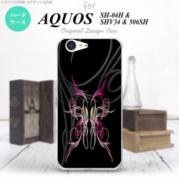 【SH04H】【スマホケース/スマホカバー】【アクオス ゼータ】SH04H スマホケース AQUOS ZETA SH04H カバー アクオス ゼータ ピンスト 黒×ピンク nk-sh04h-1240【メール便送料無料】