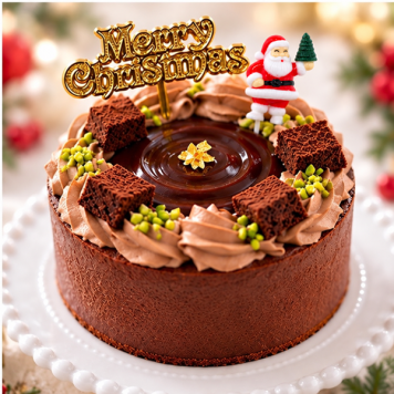 クリスマスケーキ 2026 チョコレートケーキ3号 ベルギー産チョコ 北海道生クリーム100%　新食感#ふわひん