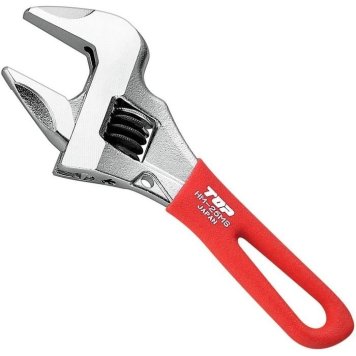 トップ工業 【メール便での発送商品】ガタ無しモンキレンチ ショートワークワイド レッドグリップ 口開長32mm HM-32MSR HM-32MSR-