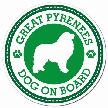 GREAT PYRENEES グレート・ピレニーズ グリーン 肉球 カーサイン 車 マグネットステッカー 犬 マグネット 強力 直径13cm 丸型 おしゃれ かわいい ドラレコステッカー 安全対策 危険運転 煽り運転 アニマル 動物 犬種別 屋外 防水 屋内 肉球マーク