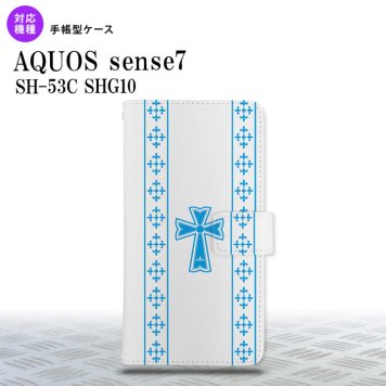 sense7 sense7 手帳型スマホケース カバー ゴシック クリア 水色 2022年 11月発売 nk-004s-sens7-dr1006