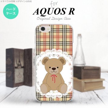【SH03J】【スマホケース/スマホカバー】【アクオス R】SH03J スマホケース AQUOS R SH-03J カバー アクオス R くま(B) 茶×赤 nk-sh03j-754【メール便送料無料】