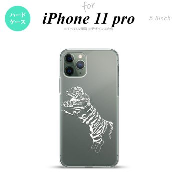 iPhone11Pro iPhone11 Pro スマホケース ハードケース 虎 クリア 白 メンズ レディース nk-i11p-567