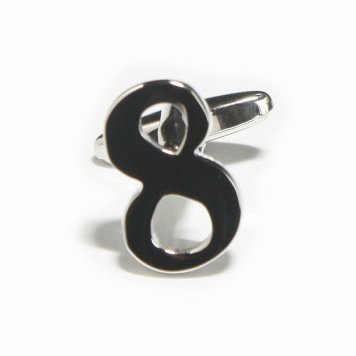 鎌倉カフス工房 数字の8カフスボタン（バラ売り）・カフリンクス メンズ  cf366 結婚式 旦那 プレゼント ギフト 彼氏 父の日 誕生日プレゼント
