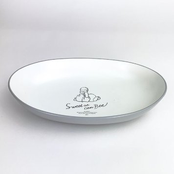 ディズニー プー カリー＆パスタ皿 ふんわりプー GY お皿 食器 Disney くまのプーさん グレー グッズ 日本製  (MCOR)