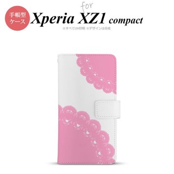 【手帳型 スマホ カバー ケース】【SO02K】【エクスペリア XZ1】手帳型 ケース SO-02K スマホ カバー Xperia XZ1 Compact エクスペリア レース(A) ピンク nk-004s-so02k-dr724【メール便送料無料】