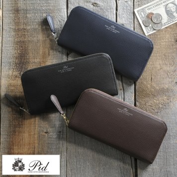 Pid サフィアーノレザー ラウンドファスナー長財布 Foglia
