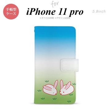 iPhone11Pro iPhone11 Pro 手帳型スマホケース カバー ウサギ  nk-004s-i11p-dr865