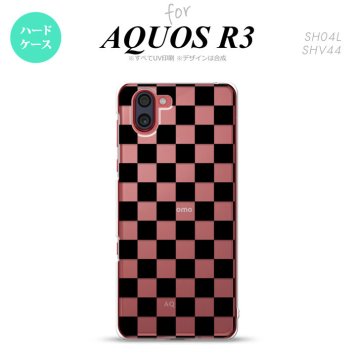 SH-04L SHV44 R3 AQUOS R3 スマホケース カバー スクエア 黒 nk-r3-031
