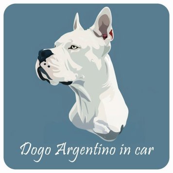 ドッグ カーステッカー イラスト付 Dog in Car ドゴアルヘンティーノ Bタイプ セーフティサイン 犬種別 正方形 13x13cm シール リア あおり運転対策 Dog Sticker 屋外 屋内 防水 かわいい おしゃれ 安全対策 カーサイン