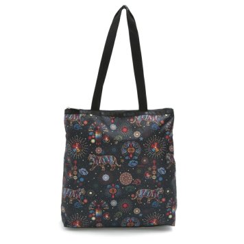 レスポートサック LeSportsac バッグ トートバッグ 肩掛けバッグ 3531 E476 EASY MAGAZINE TOTE イージー マガジントート BRIGHT FORTUNE ブラック系マルチ