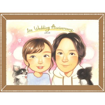 結婚記念日のギフトに、似顔絵で思い出を形にしませんか。修正無料・下書き確認付き。安心してご注文いただけます。 贈り物 結婚記念日 似顔絵 名入れ ギフト 手描き プレゼント 結婚記念日 結婚30周年 記念日 周年記念 結婚10周年 金婚式 家族 夫婦 両親 修正無料 下書き確認 名入れ サプライズ 喜ばれる かわいい 実績多数 結婚記念日 親孝行 周年 感謝 記念日 初任給 感動 節目 米寿祝い