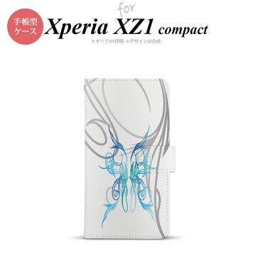 【手帳型 スマホ カバー ケース】【SO02K】【エクスペリア XZ1】手帳型 ケース SO-02K スマホ カバー Xperia XZ1 Compact エクスペリア ピンスト 白×青 nk-004s-so02k-dr1249【メール便送料無料】