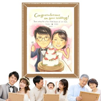 似顔絵 ギフト 結婚祝い 贈り物 手描き プレゼント 名入れ 結婚式 ウェルカムボード 婚礼 結婚祝い ウェディング 新婦 両親 カップル 新郎 名入れ 下書き確認 修正無料 宝物 似てる かわいい 実績多数 ブライダル ウェディング 思い出 一生もの 喜ばれる 感動 メモリアル 同窓会 色紙 闘病中の方への励まし オリジナル 白寿祝い 古希祝い 家族 ホワイトデー