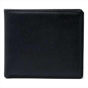 良品工房 日本製牛革二つ折り財布（ブラック）　 K18-245  内祝 内祝い お祝 御祝 記念品 出産内祝い プレゼント 快気祝い 粗供養 引出物