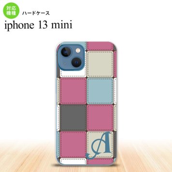 iPhone13mini iPhone13 mini ケース ハードケース パッチワーク ミックスB ピンク +アルファベット  nk-i13m-1672i