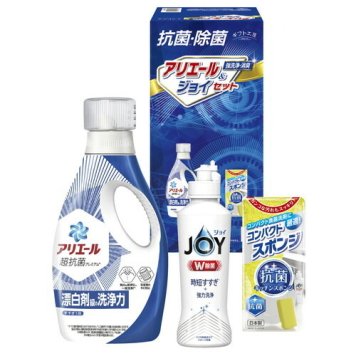 【送料無料・包装無料・のし無料】ギフト工房 抗菌除菌・アリエール&ジョイセット SAJ-15V(A4)お年賀 寒中見舞い 入学祝い 卒業祝い 就職祝い 結婚祝い 誕生日 出産祝い 引越祝い 香典返し 新盆 初盆 御礼 お中元 内祝い 快気祝い ご挨拶 志 法事