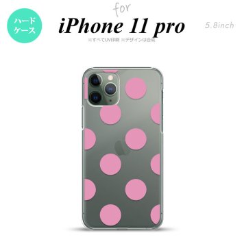 iPhone11Pro iPhone11 Pro スマホケース ハードケース ドット 水玉 A ピンク メンズ レディース nk-i11p-004
