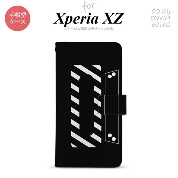 【手帳型 スマホ カバー ケース】【SO01J】【エクスペリア XZ 】手帳型 ケース SO-01J スマホ カバー XPERIA XZ エクスペリア カセットテープ 黒 nk-004s-so01j-dr189【メール便送料無料】