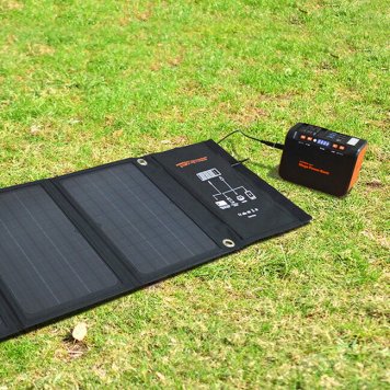 EVERBright エバーブライト ACコンセント2個付 メガパワーバンク ＋ 21Wソーラーパネル[充電器 小型充電器 ソーラー充電器 ソーラーパネル 大容量 コードレス 充電 大容量充電 非常時 防災用品 災害対策 災害時 停電 スマートフォン]         3-4W