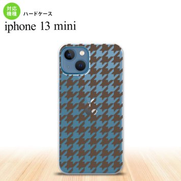 iPhone13mini iPhone13 mini ケース ハードケース 千鳥 格子 大 茶 クリア  nk-i13m-927