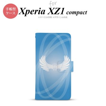 【手帳型 スマホ カバー ケース】【SO02K】【エクスペリア XZ1】手帳型 ケース SO-02K スマホ カバー Xperia XZ1 Compact エクスペリア 翼(光) 青 nk-004s-so02k-dr463【メール便送料無料】
