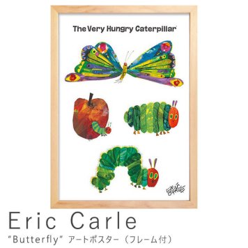 Eric Carle（エリック カール） Butterfly アートポスター（フレーム付き） 