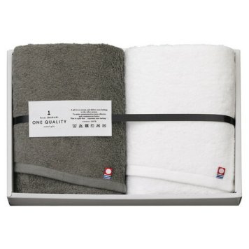 【送料無料・包装無料・のし無料】今治タオル ONE QUALITY フェイスタオル2P トープグレー Q-88258(B4)ギフト 敬老の日 入学祝い 卒業祝い 就職祝い 結婚祝い 誕生日 出産祝い 引越祝い 香典返し 新盆 初盆 御礼 お中元 内祝い 快気祝い ご挨拶 志 法事