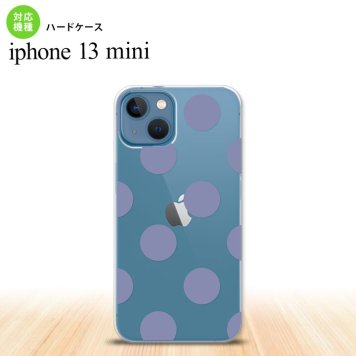 iPhone13mini iPhone13 mini ケース ハードケース ドット 水玉 A 紫  nk-i13m-007