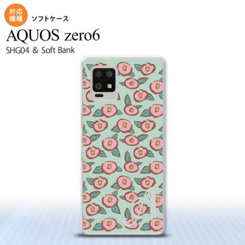 SHG04 SHG04 ZERO6 AQUOS zero6 スマホケース ソフトケース つばき 緑 +アルファベット メンズ レディース nk-zero6-tp1702i
