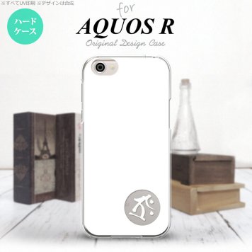 【SH03J】【スマホケース/スマホカバー】【アクオス R】SH03J スマホケース AQUOS R SH-03J カバー アクオス R 梵字(タラーク) 白 nk-sh03j-589【メール便送料無料】
