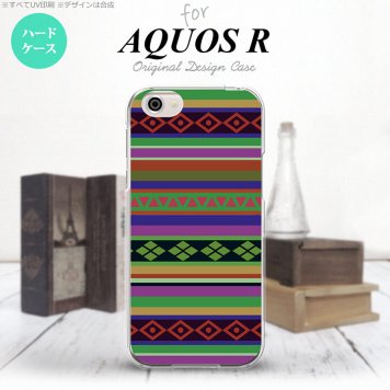 【SH03J】【スマホケース/スマホカバー】【アクオス R】SH03J スマホケース AQUOS R SH-03J カバー アクオス R エスニックボーダー 緑 nk-sh03j-1563【メール便送料無料】