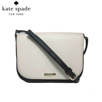 ケイト・スペード アウトレット kate spade ショルダーバッグ WKRU5533-255 レザー 斜め掛けショルダー large carsen / laurel way / sftpor/blk(255)：ベージュ系×ブラック