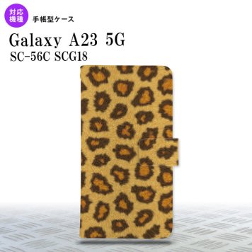 Galaxy A23 GalaxyA23 手帳型スマホケース カバー 豹柄 茶 2022年 10月発売 nk-004s-a23-dr025