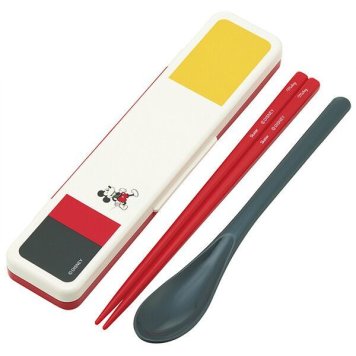 ミッキーマウス 抗菌 音のならないコンビセット 箸18cm スケーター ※送料無料(ポスト投函)
