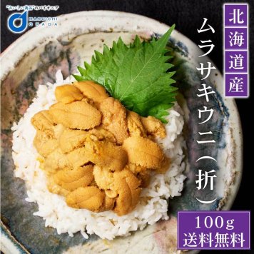  北海道産 ムラサキウニ 生うに 100g 冷蔵 折うに 生ウニ 雲丹 北海道 グルメ 寿司 贈り物 お取り寄せ 刺身 母の日 ギフト プレゼント 人気 【冷凍】【生鮮】